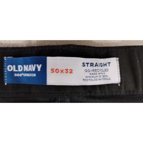 Old Navy Mens Jeans Denim Straight Leg Comfort 360 Stretch Dark Wash Blue 50X30 - Picture 6 of 10